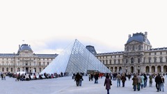 Louvre Museum entrance high