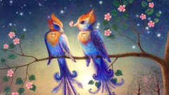 Love Birds Hearts affection