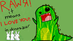Love Dinosaurs rabbits