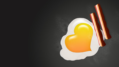 Love eggs bacon Hearts