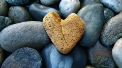 Love heart form rocks