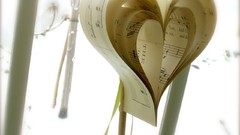 Love Music entertainment paper Hearts romantic garland