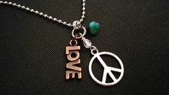 Love peace necklaces hippie peace sign