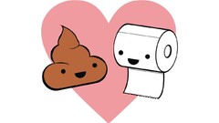 love poo paper Minimalism pink Heart (Design) humor