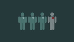 Love simple minimalistic broken heart