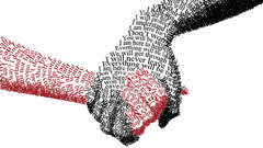 Love text hands Typography