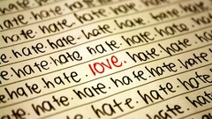 Love text Typography hate