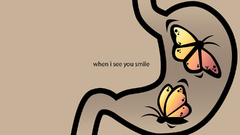 Love text Typography stomach