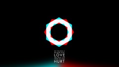 Love Typography black background shapes hurt minimalistic