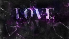 Love Typography dark background