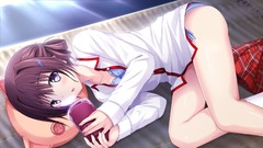 Love woman Anime brown console legs anime girls brunettes bra 