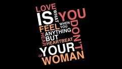Love woman Typography black background Hearts feeling