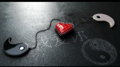 Love yin yang symbol