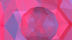 low poly digital art pink cgi geometric figures Sphere