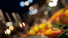 Macro apples bokeh urban groceries