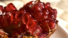 Macro Berries white background fruits pomegranate