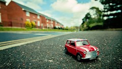 Macro cars close-up roads houses miniature miniature effect