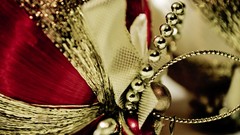 Macro gold red Holidays Christmas christmas decorations