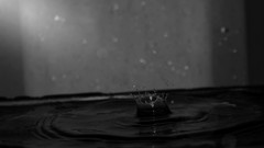 Macro gray water black and white time drop Frozen water drops 