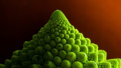 Macro Green vegetables natural broccoli Romanesco Broccoli