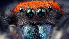 Macro jumping spider