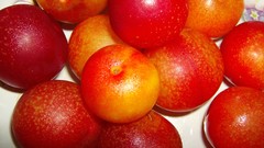 Macro nature fruits plums