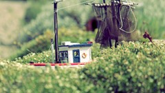 Macro nature ships bokeh miniature scale models