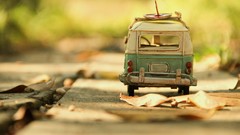 Macro nature Trees Park cars roads paths toys (children) toy car