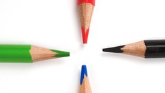 Macro Pencils white background colors colored pencils