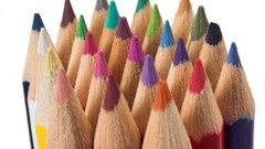 Macro Pencils white background colors colored pencils