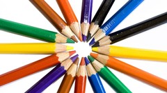 Macro Pencils white background colors colored pencils