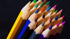 Macro Pencils white background colors colored pencils