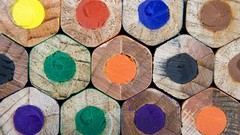 Macro Pencils white background colors colored pencils