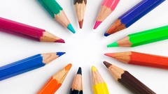 Macro Pencils white background colors colored pencils