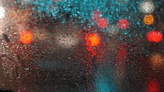 Macro rain colors water drops out of focus orbs