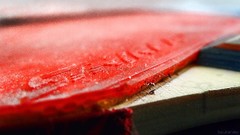 Macro red Sports widescreen tennis racket noise sharp tennis 