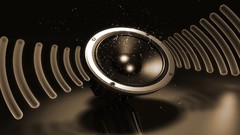 Macro soundwaves Speakercone