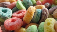 Macro sugar cereal Fruit Loops