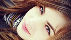 Macro woman faces brunettes depth of field raluca antuca