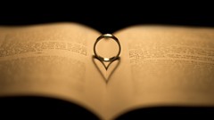 Macro yellow black text love Books Hearts rings circles wedding 