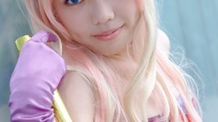 Macross cosplay blue eyes