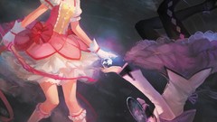 Magic Anime dress pink hair anime girls closed eyes mahou 