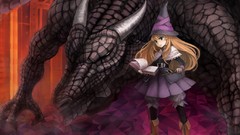 Magic Dragons Anime witch anime girls fantasy art Grimgrimoire