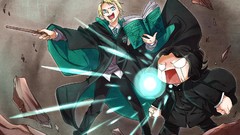 Magic parody blondes blue eyes fan art harry potter Draco 