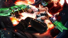 Magic woman Guns sparks pirates hats Swords masks redheads 