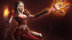Magic woman world of warcraft blood elf mage artwork video 