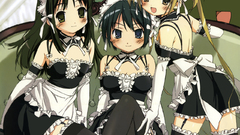 Maid costumes anime girls