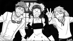 Maids kuroshitsuji smiling monochrome
