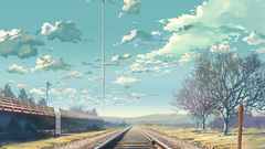 Makoto Shinkai railroad tracks