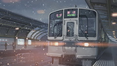 Makoto Shinkai train stations